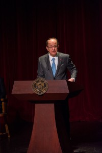 State of Troy · President C.L. Max Nikias discussed his own experience as a parent of USC students in his address to families this weekend. - Mariya Dondonyan | Daily Trojan 