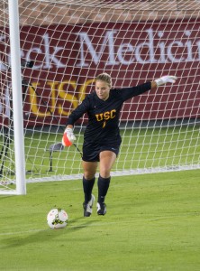 Not quite enough · Senior goalie Caroline Stanley kept No. 1 UCLA off the board for nearly 80 minutes on Friday night, but USC eventually fell, 2-0. - Mariya Dondonyan | Daily Trojan 