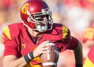 Bouncing back · Redshirt junior quarterback Cody Kessler responded to a lackluster performance against UCLA with an excellent effort against the Irish. Kessler threw for 372 yards and six touchdowns on Saturday. - Ralf Cheung | Daily Trojan 
