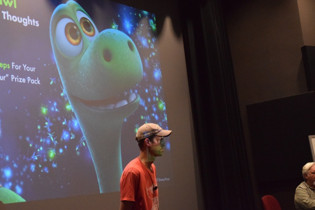Jurassic film · Matt Nolte, character art director for The Good Dinosaur, speaks at the School of Cinematic Arts Thursday evening. - Dina Colunga | Daily Trojan 