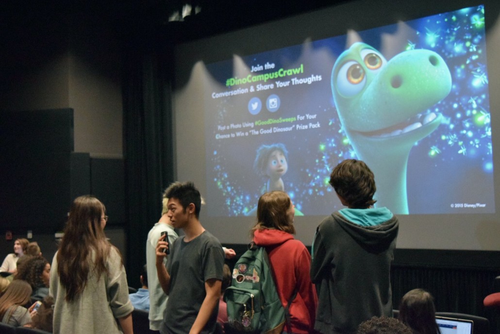 Jurassic film · Matt Nolte, character art director for The Good Dinosaur, speaks at the School of Cinematic Arts Thursday evening. - Dina Colunga | Daily Trojan 