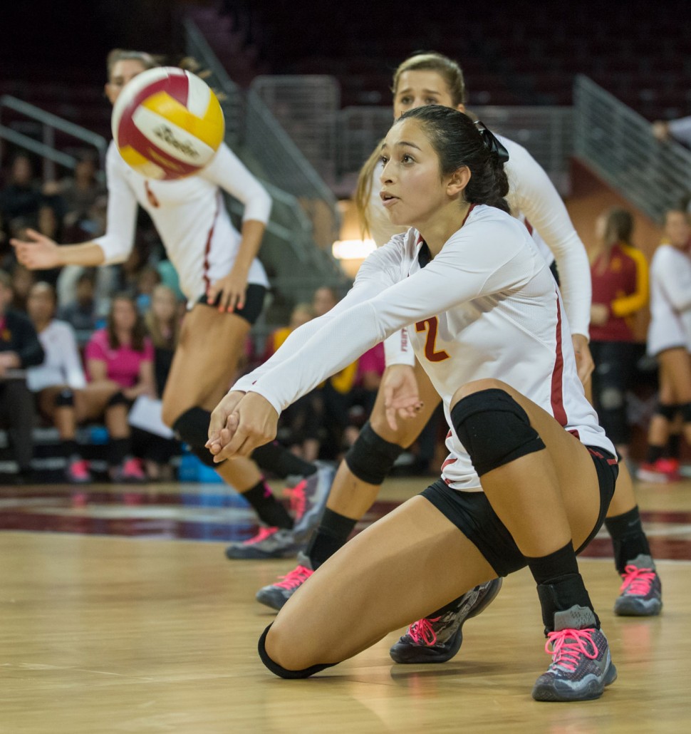 Digging success · Led by senior outside hitter Samantha Bricio, the Women of Troy are off to the fourth best start in program history.  - Tal Volk | Daily Trojan 