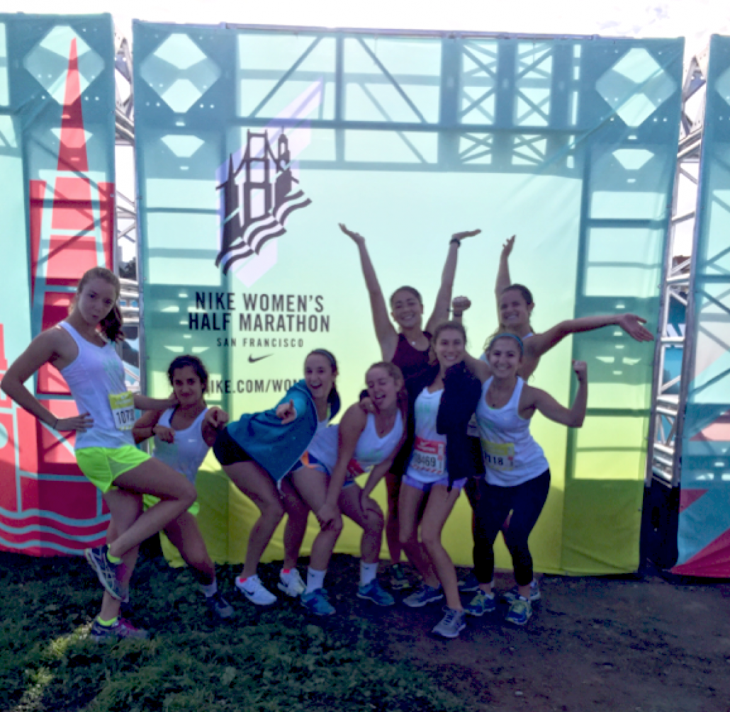 Brittany Fleck and her friends upon completing the Nike Women's Half Marathon in San Francisco. Photo contributed by Brittany Fleck