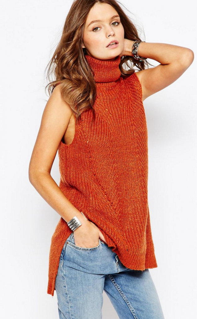 Asos New Look Roll Neck Sleeveless Tabard $36.00