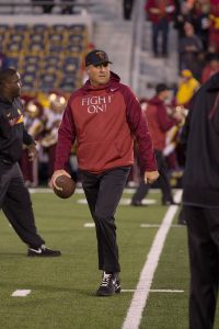 Nick Entin | Daily Trojan Rags to roses · First year head coach Clay Helton finds himself looking to restore glory to a once-prominent USC football program.