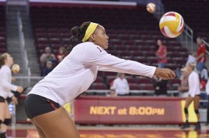 Emily Smith | Daily Trojan Bruins are brewin’ · Freshman outside hitter Khalia Lanier and the No. 21 Women of Troy open Pac-12 play with a home match against No. 9 UCLA on Wednesday. The teams are 5-5 in their last 10 meetings.