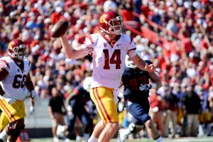 Sam Darnold threw for 235 yards and five touchdowns in Saturday's win over Arizona - Photo courtesy Sydney Richardson / The Daily Wildcat 