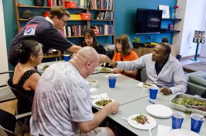 Photo courtesy of Jack Lahey A helping hand · Jack Lahey, a USC alumnus, co-created Nourished to help the formerly homeless build lasting relationships with USC students through the shared experiences of cooking healthy food and eating it together.