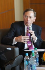 Julia Erickson | Daily Trojan Securing the future · Former Gen. David Petraeus spoke about the continued U.S. presence in the Middle East at Wednesday’s talk.