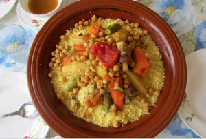 This is the real, OG couscous. It’s small grained, fluffy, and only eaten on Fridays. Hands down my favorite Moroccan meal.
