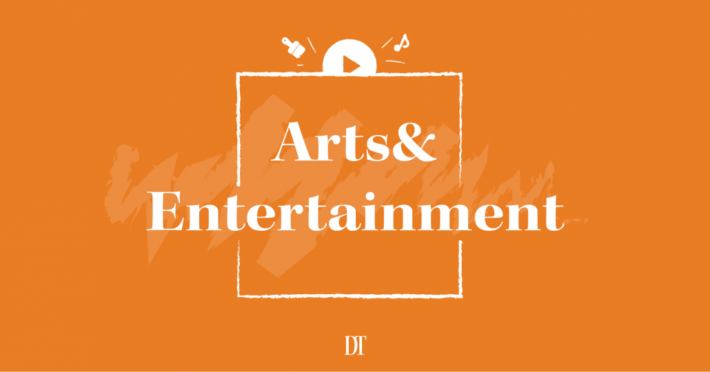 Orange banner containing the title "Arts and Entertainment."