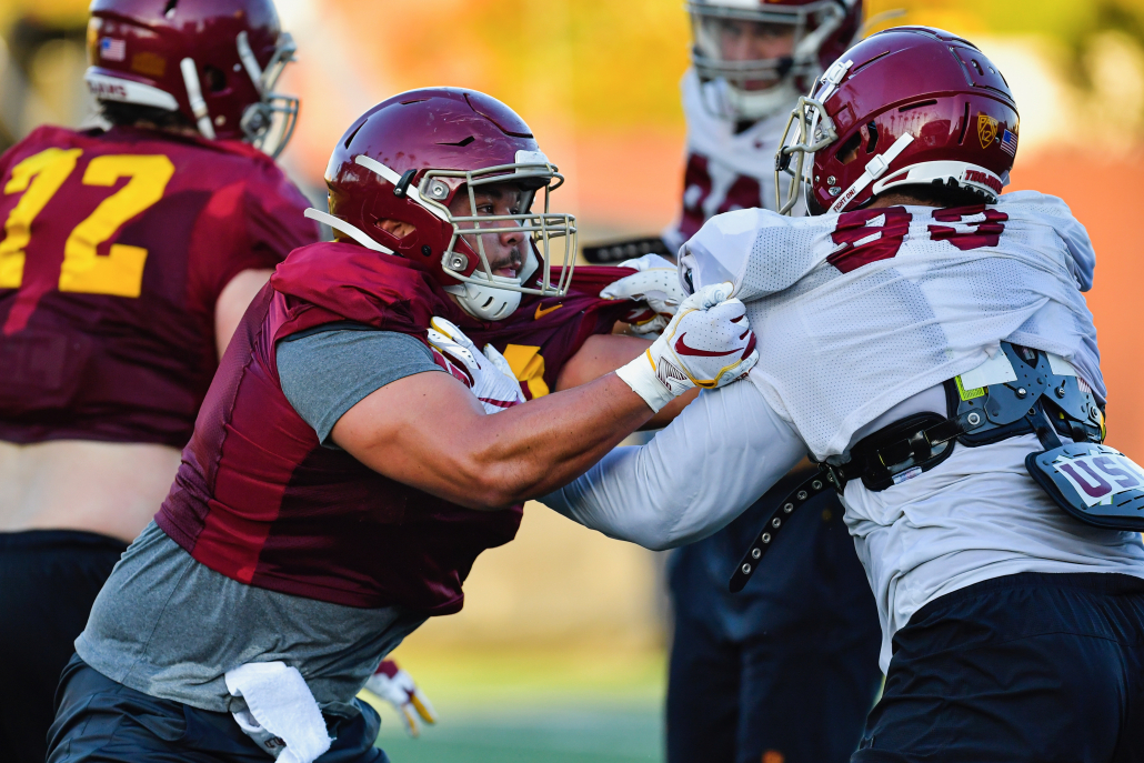 Redshirt junior Brett Neilon in practice