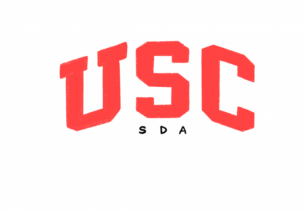 An illustration of the USC SDA logo. 