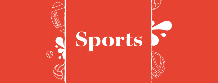 A red graphic used as stock for the sports section.