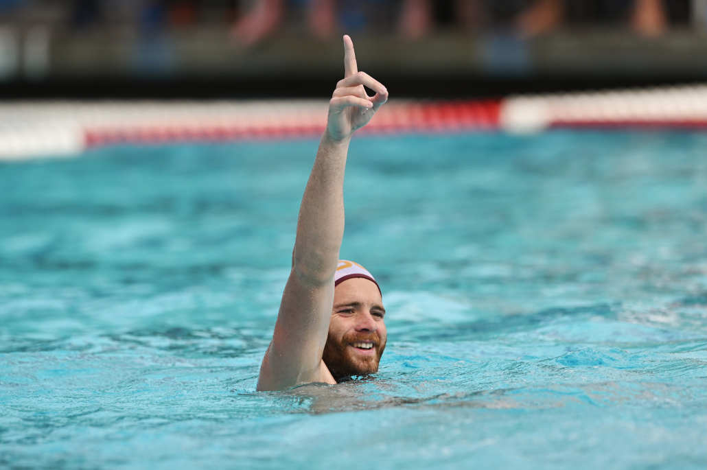 Ashworth Molthen celebrates a goal.