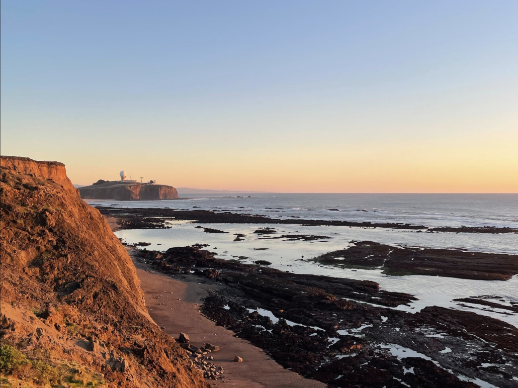 picture of a half moon bay beach
