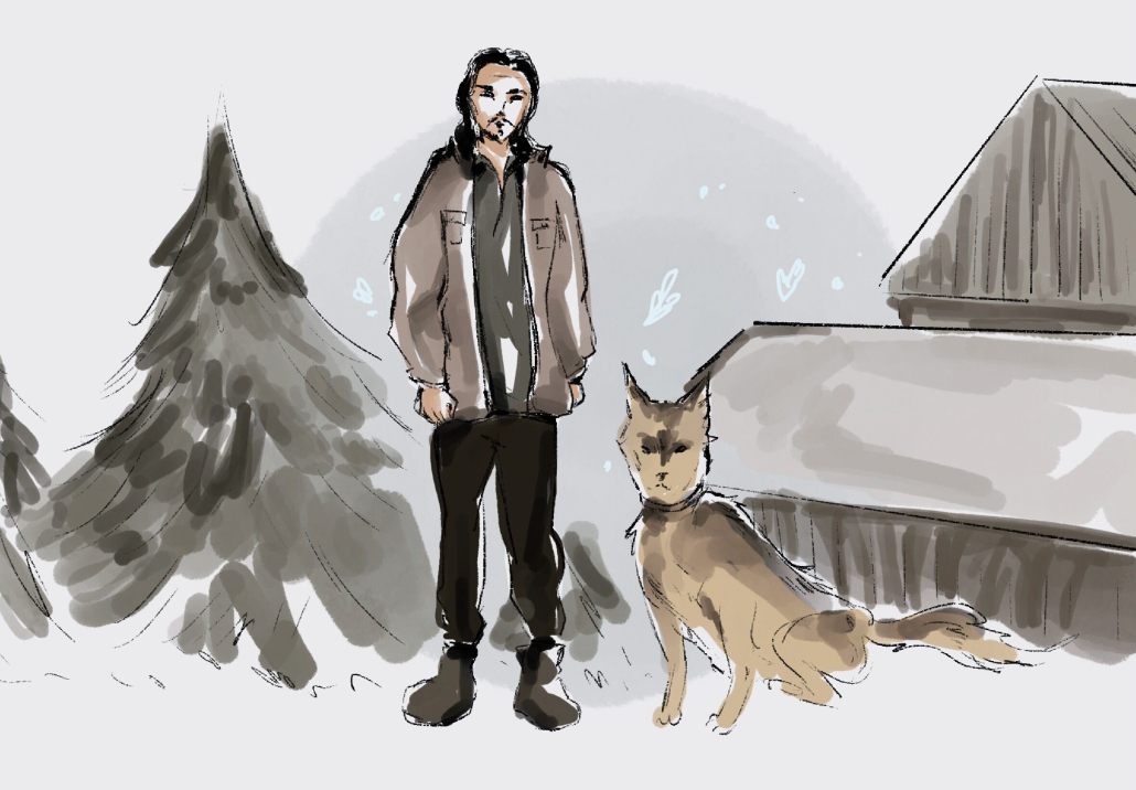 Noah Kahan with dog. 