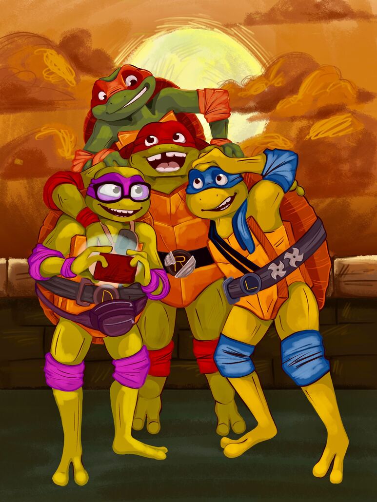 Teenage Mutant Ninja Turtles can I kick it a tribe called TMNT art