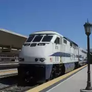 a metrolink train at LA Union Station