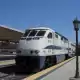 a metrolink train at LA Union Station