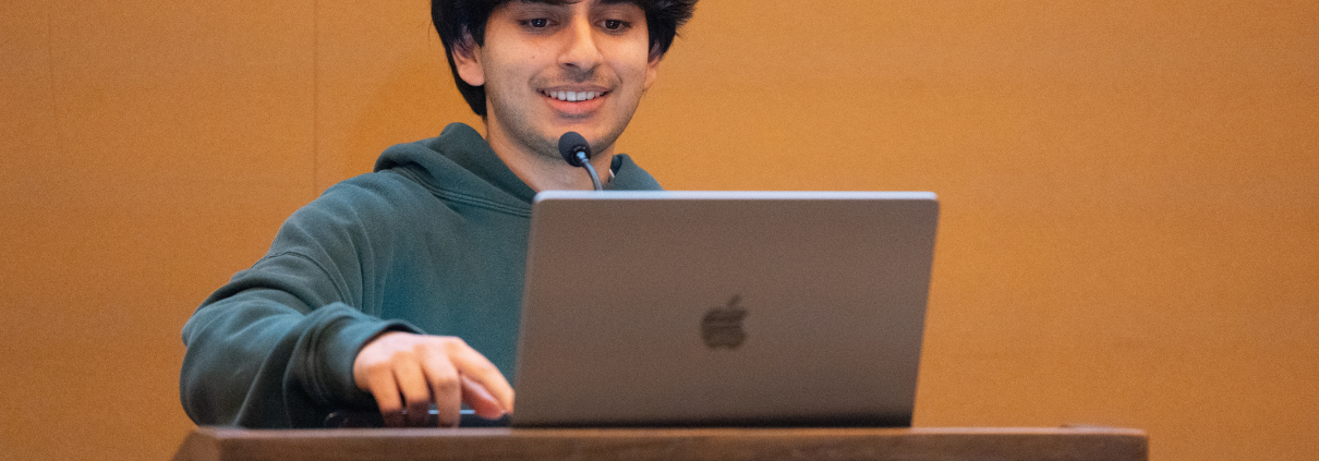 Senator Ali Bhatti during a Nov. 19 presentation to the senate.