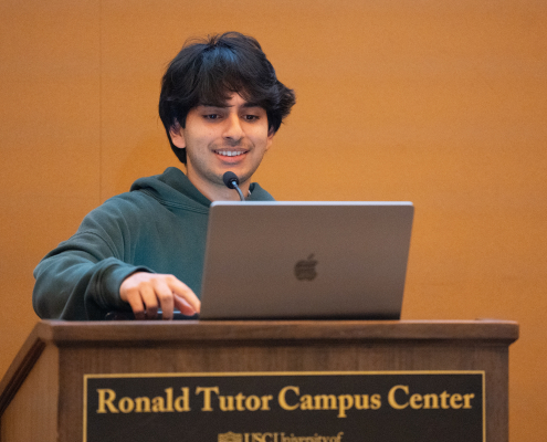 Senator Ali Bhatti during a Nov. 19 presentation to the senate.