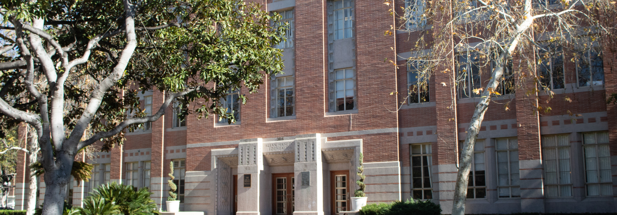 The exterior of the Hancock Foundation Building.