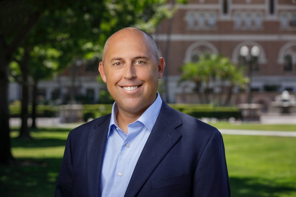 Leventhal Dean Andy Call poses for a portrait.