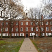 The outside of a Rutgers University building.