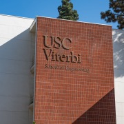 Outside of the USC Viterbi School of Engineering building.