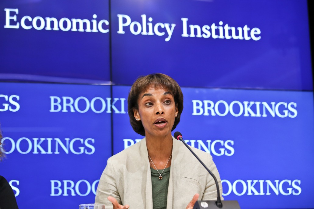 Cecilia Rouse, this year's Price School of Public Policy commencement speaker, talking at an event in 2019.