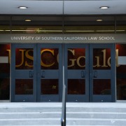 The outside of a Gould School of Law building.