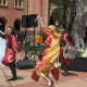 Dancers from Famous Stage perform at Hanh Plaza with lively music for the Arab American Heritage Month celebration.