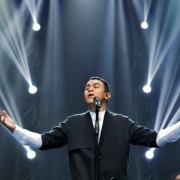 Tulus performing at "One Intimate Night with Tulus" in 2019
