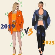 The more expensive platinum blonde of 2019 versus the cheaper-upkeep of the 2025 grown-out blonde.