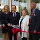 USC Life Trustee Wallis Annenberg stands next to former University President C.L. Max Nikias and other officials in 2014.