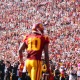 Fans cheer on USC football during a 2024 home game at the Los Angeles Memorial Coliseum.