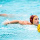 Robert López Duart plays in a 2024 men's water polo game.