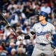 Los Angeles Dodger superstar Shohei Ohtani prepares for an at-bat against the Washington Nationals in April 2024.