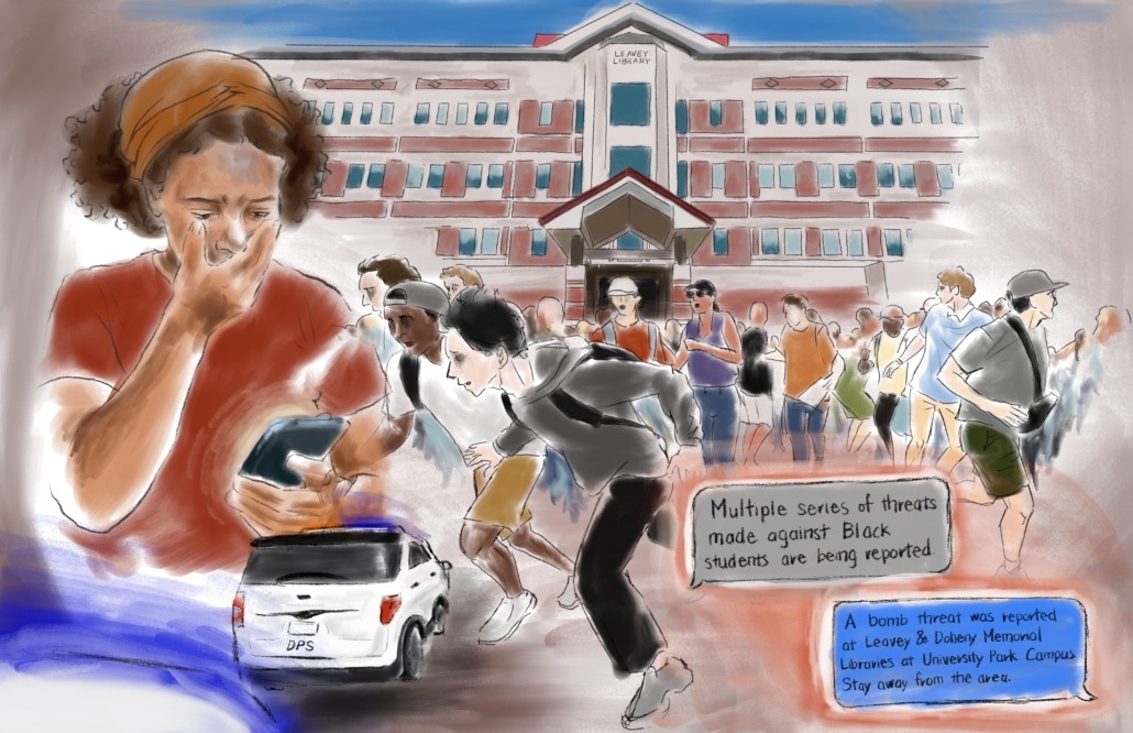 Students received TrojansAlert messages and evacuated Leavey Library.