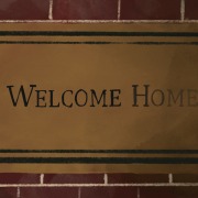 welcome home mat fading away