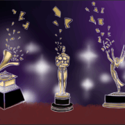 Broken statuettes from award ceremonies.