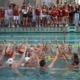 Former USC swimmers celebrate at the 2025 Alumni Relays