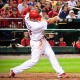David Freese swings the bat