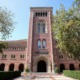The front of the Bovard Auditorium in Los Angeles, Calif., Thursday, Sept. 25, 2025.