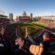 Cleveland Guardians fans celebrate after winning the 2022 American League Wild Card Series.