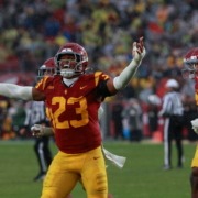 Desman Stephens II celebrates a play.