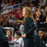 USC Head Coach Lindsay Gottlieb pictured at a 2024 game.