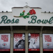 The entrance to the Rose Bowl Stadium