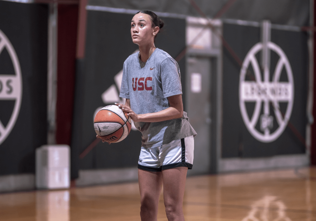 Jazzy Davidson shown practicing in high school